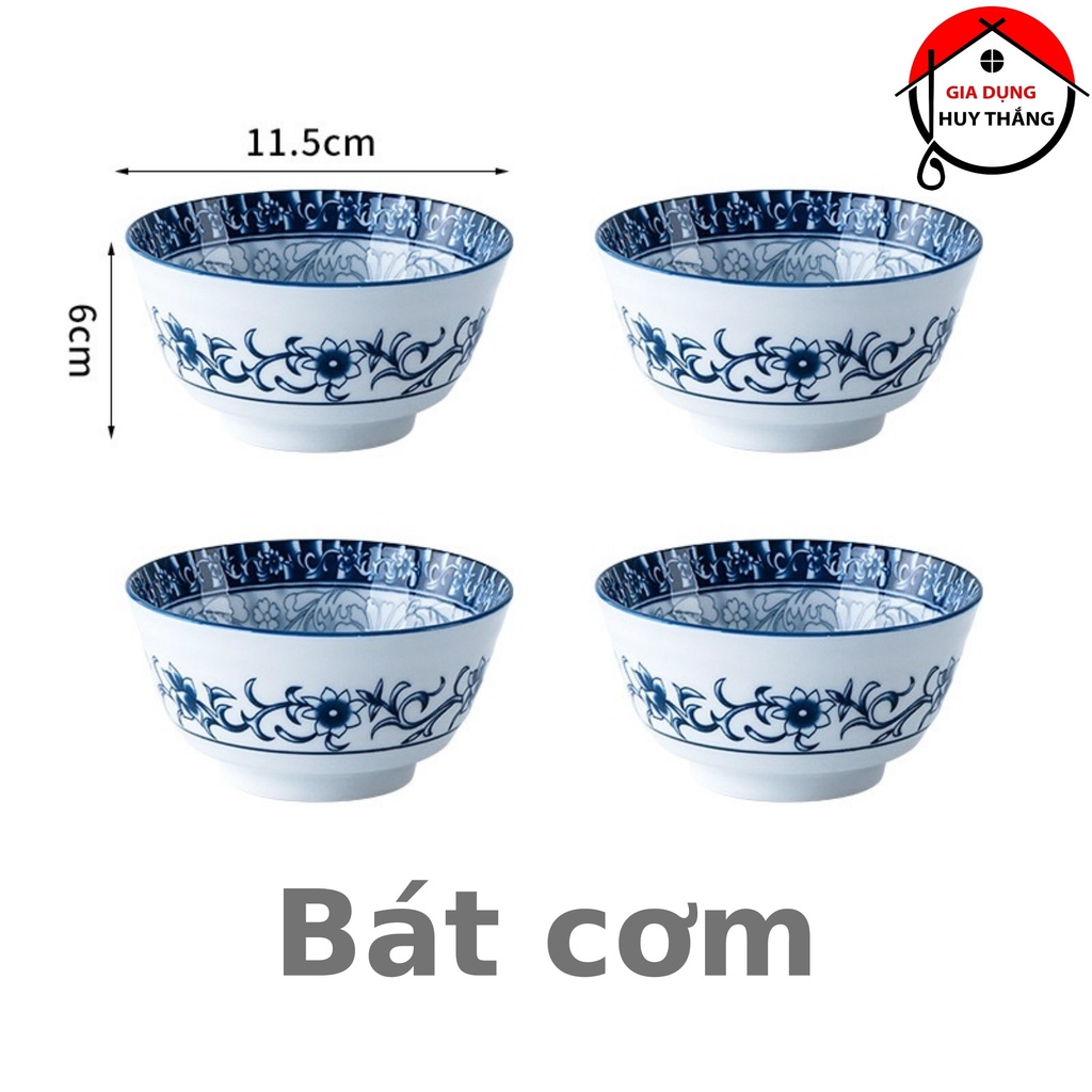 Bát Cơm Sứ Hoa Quỳnh, Dày Dặn, Chắc Tay, Men Đẹp