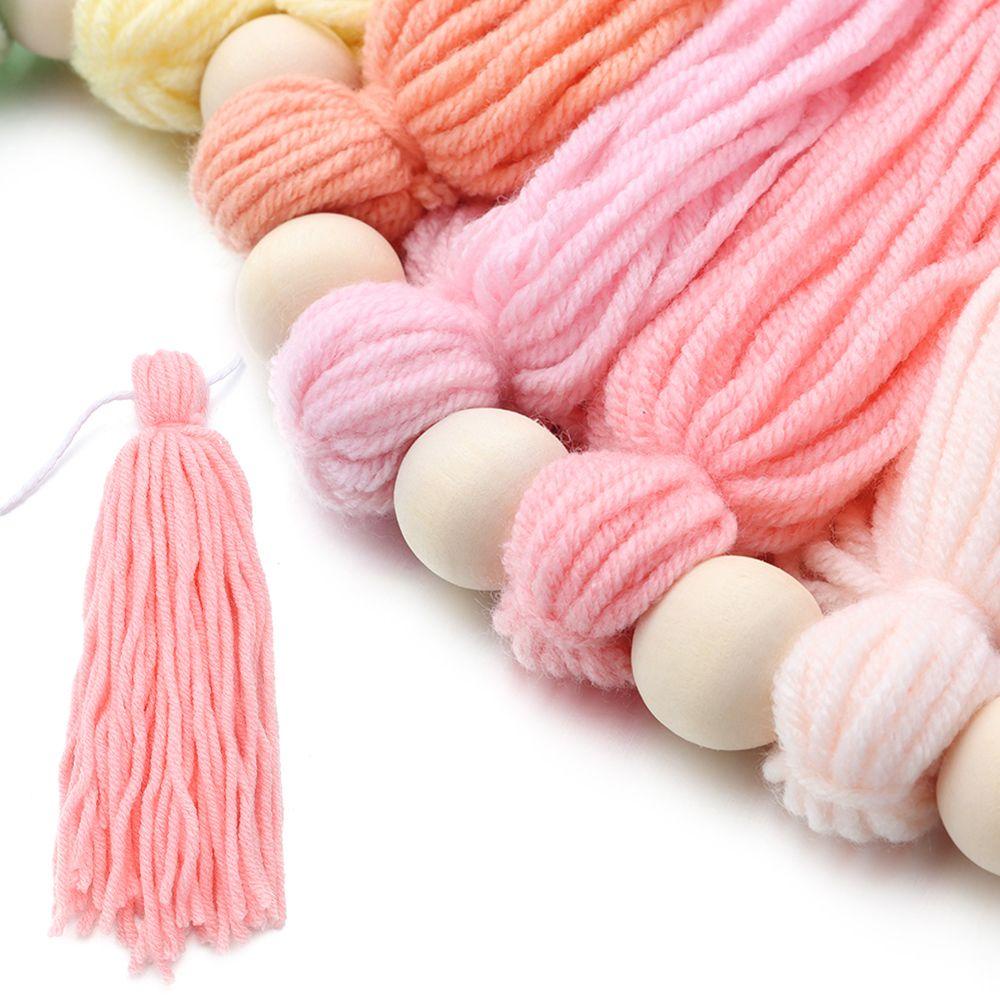 Chuỗi Hạt Gỗ Tua Rua Treo Tường Trang Trí Phòng Khách