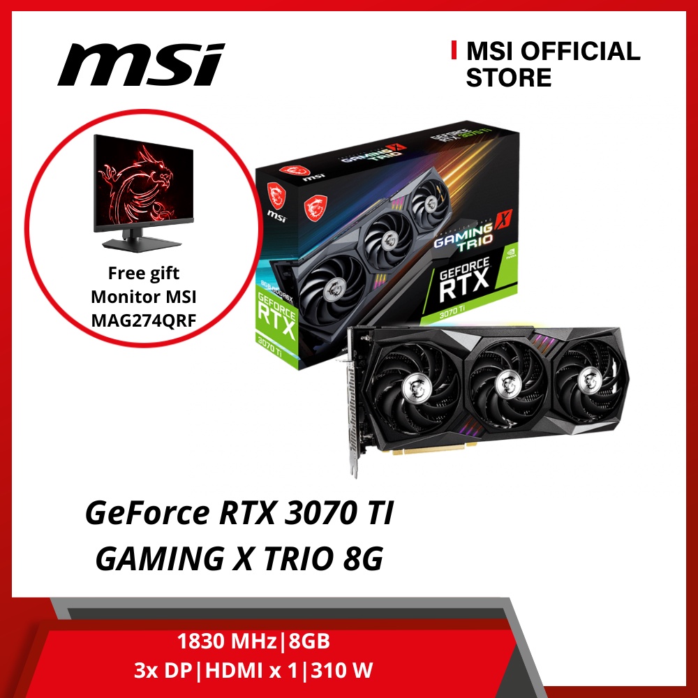 Card màn hình MSI GeForce RTX 3070 TI GAMING X TRIO 8G