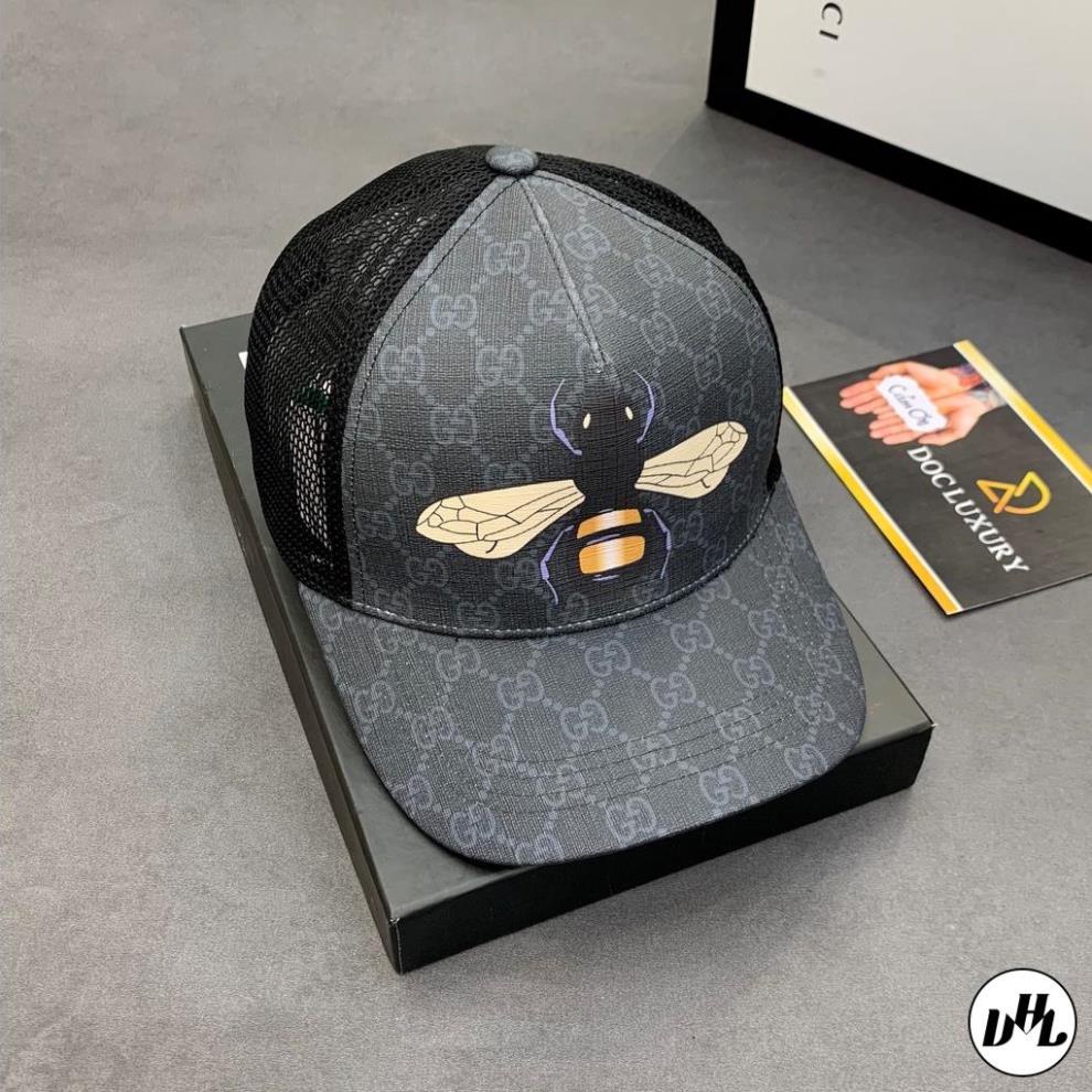 Mũ lưỡi trai gucci nam cao cấp form dáng chuẩn ôm đầu in hình con ong vàng cao cấp
