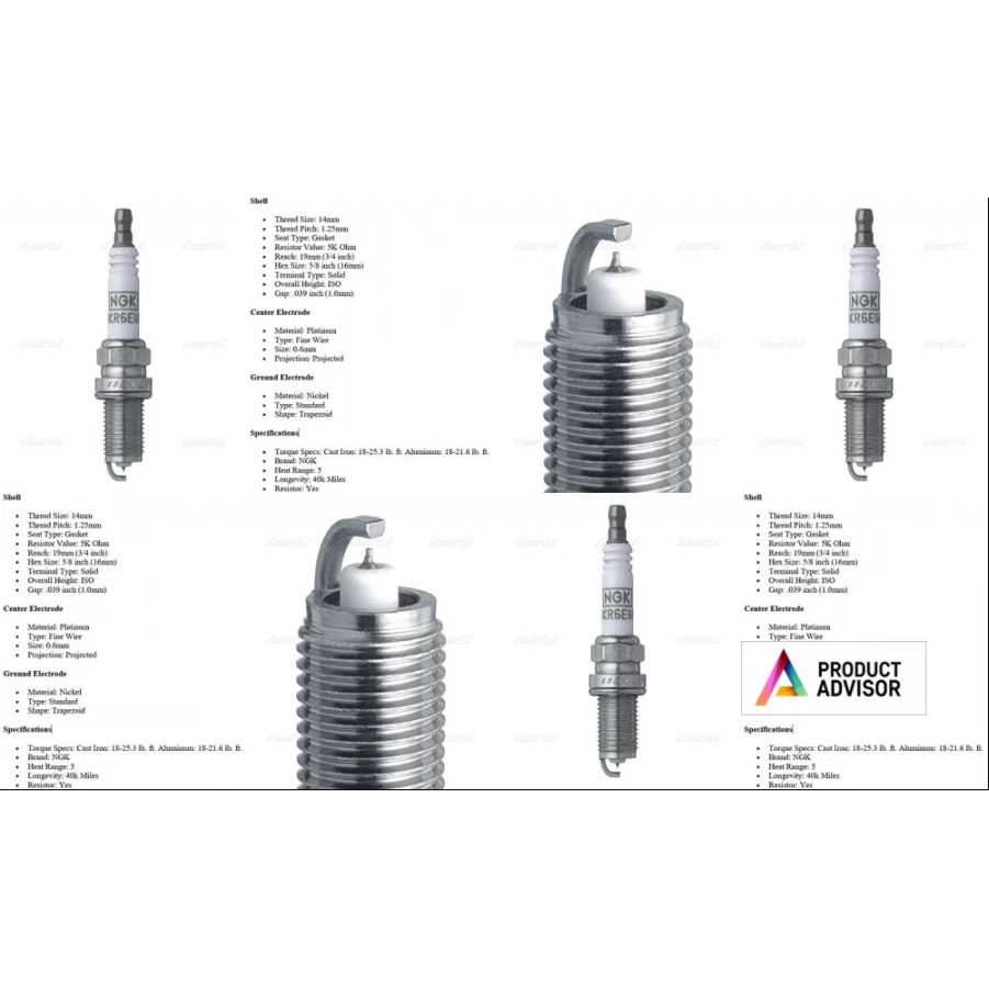 (BH 12 tháng) Bugi NGK Bạch Kim / Iridium / Laser / Nickel  cho tất cả các dòng xe Toyota