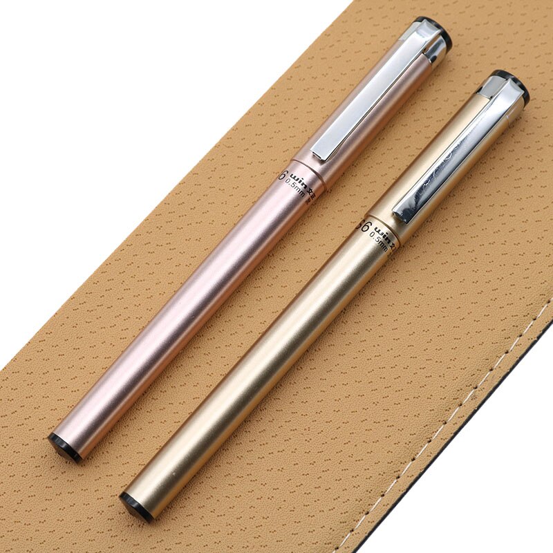 1 Bút Mực Gel Wenzheng 583 Ngòi 0.5mm Màu Vàng Hồng