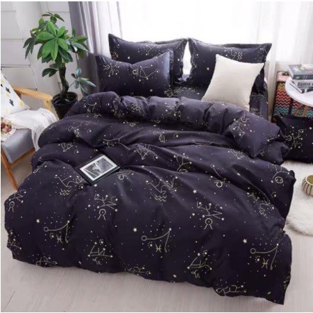 (Tặng 1 khăn lau đa năng) Bộ 4 Món Vỏ Chăn Ga Gối Coton Poly Cao Cấp Nhiều Màu
