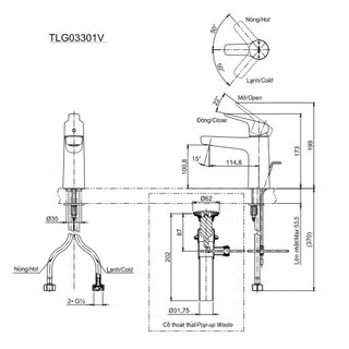 Vòi chậu Toto TLG03301V