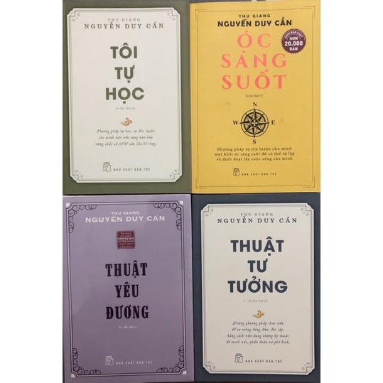 Sách - (Combo 4 cuốn) Óc Sáng Suốt - Tôi Tự Học - Thuật Yêu Đương - Thuật Tư Tưởng