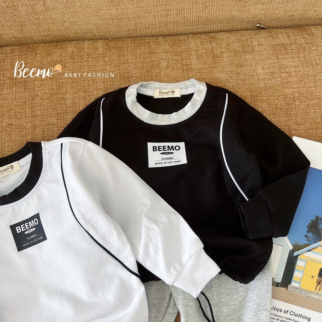 Set bộ bé trai thu đông Beemo bộ quần áo bé trai dài tay thời trang Hàn Quốc - STB STB34 STB35