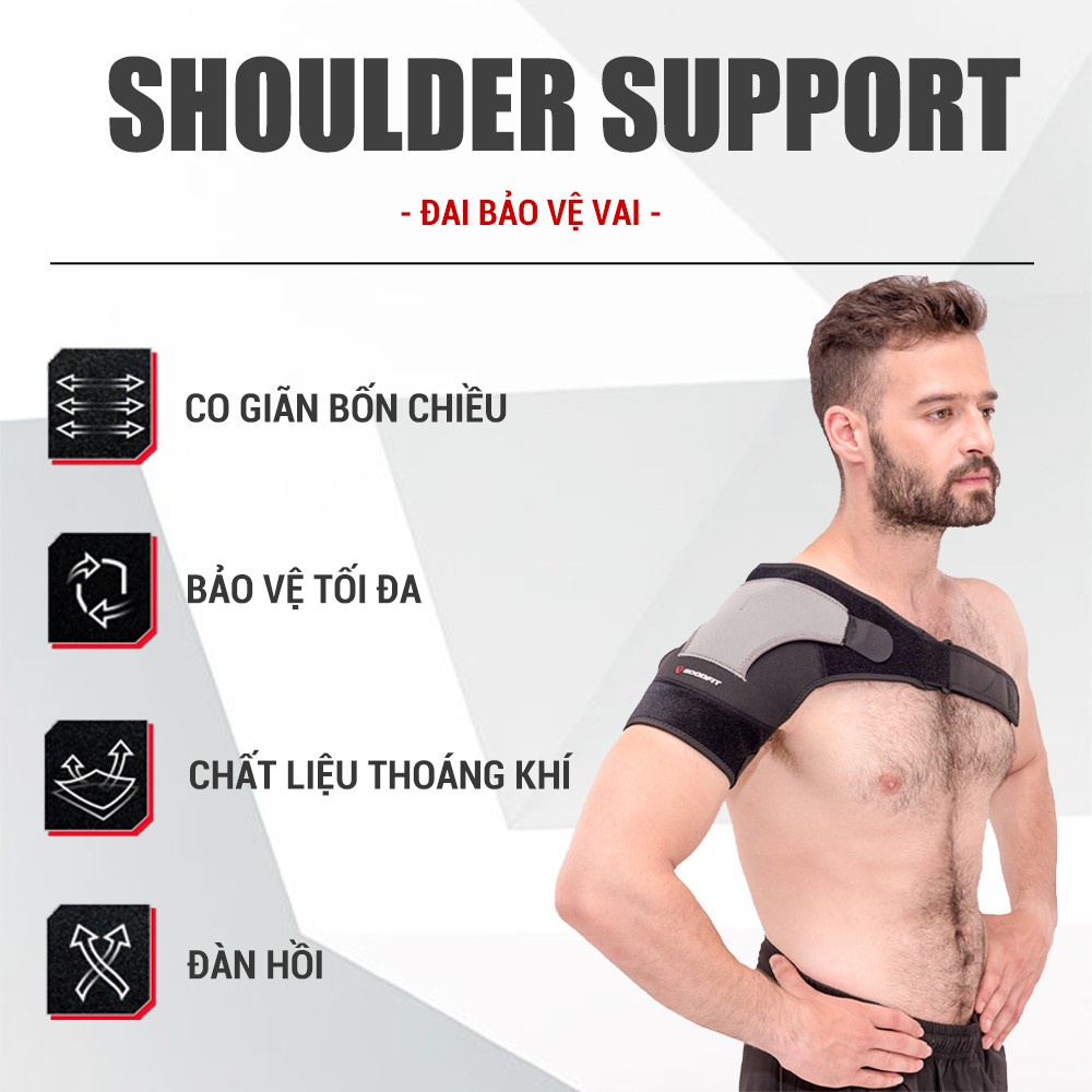 Đai bảo vệ khớp vai hỗ trợ tập luyện và điều trị GoodFit GF701S hỗ trợ chấn thương vai