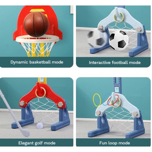 Vận động Cao Lớn Khoẻ Mạnh Cùng Bé và gia đình 3in1 Basketball Soccer Throw Game