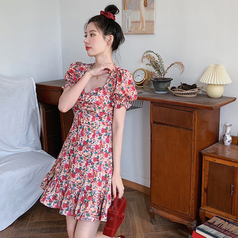 Đầm Tay Phồng Thời Trang Mùa Hè Gợi Cảm Dành Cho Nữ