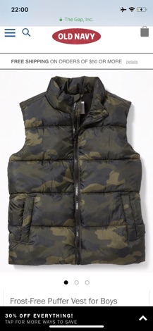 Sỉ áo phao Old navy bé trai