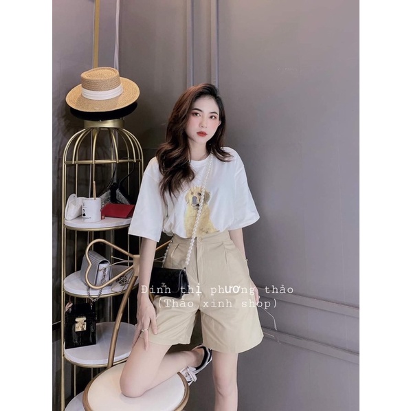 FreeshipSet bộ áo gâu + quần kaki trơn