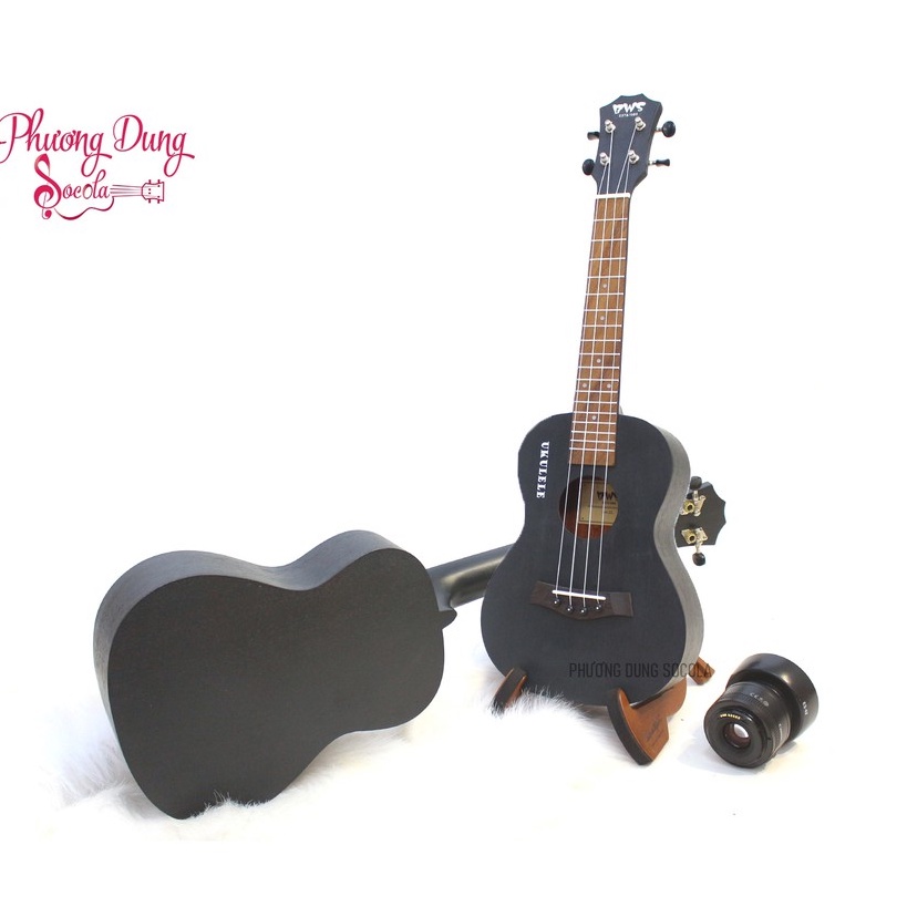 Đàn Ukulele Gỗ Sơn Đen chính hãng BWS - size Concert