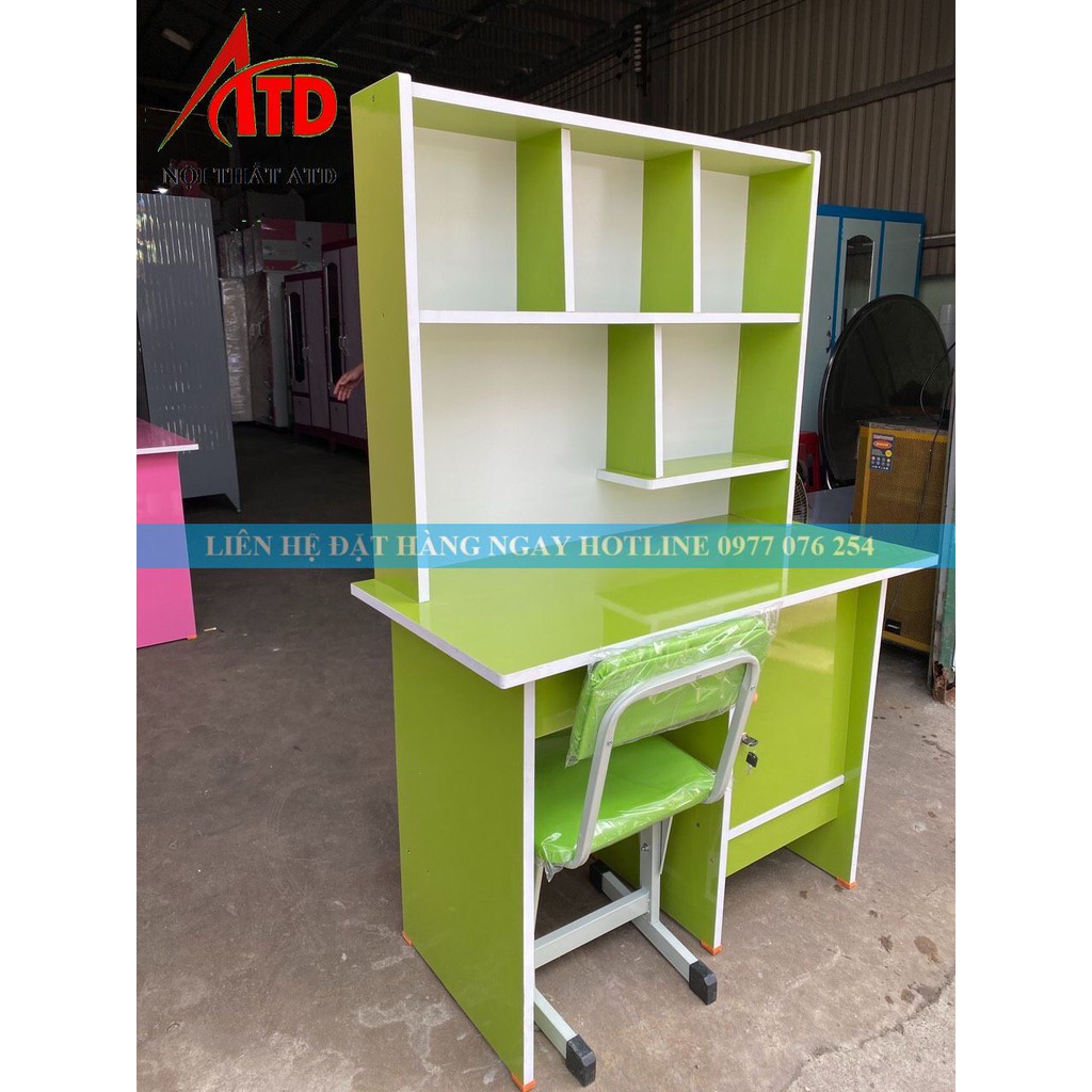 Bàn học sinh liền kệ sách gỗ công nghiệp okal giá siêu rẻ hcm