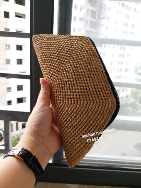 Clutch- ví cầm tay bằng sợi cọ