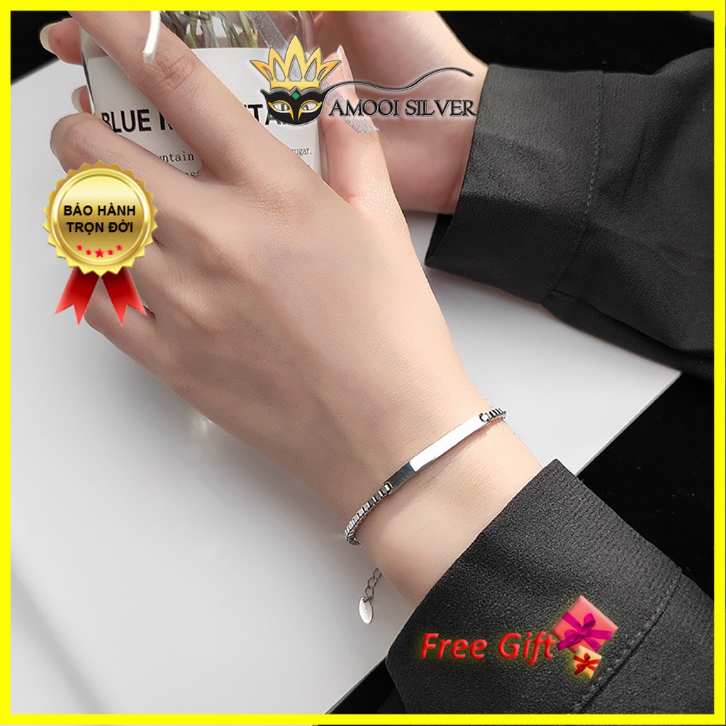 Lắc tay bạc S925 thanh ngang - Amooi Silver AT72