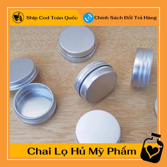 Hủ Đựng Kem ❤ TOP GIÁ RẺ ❤ Hộp nhôm 20g,50g,100g vặn đáy đựng son môi, sáp ong ,Xưởng Chai Lọ