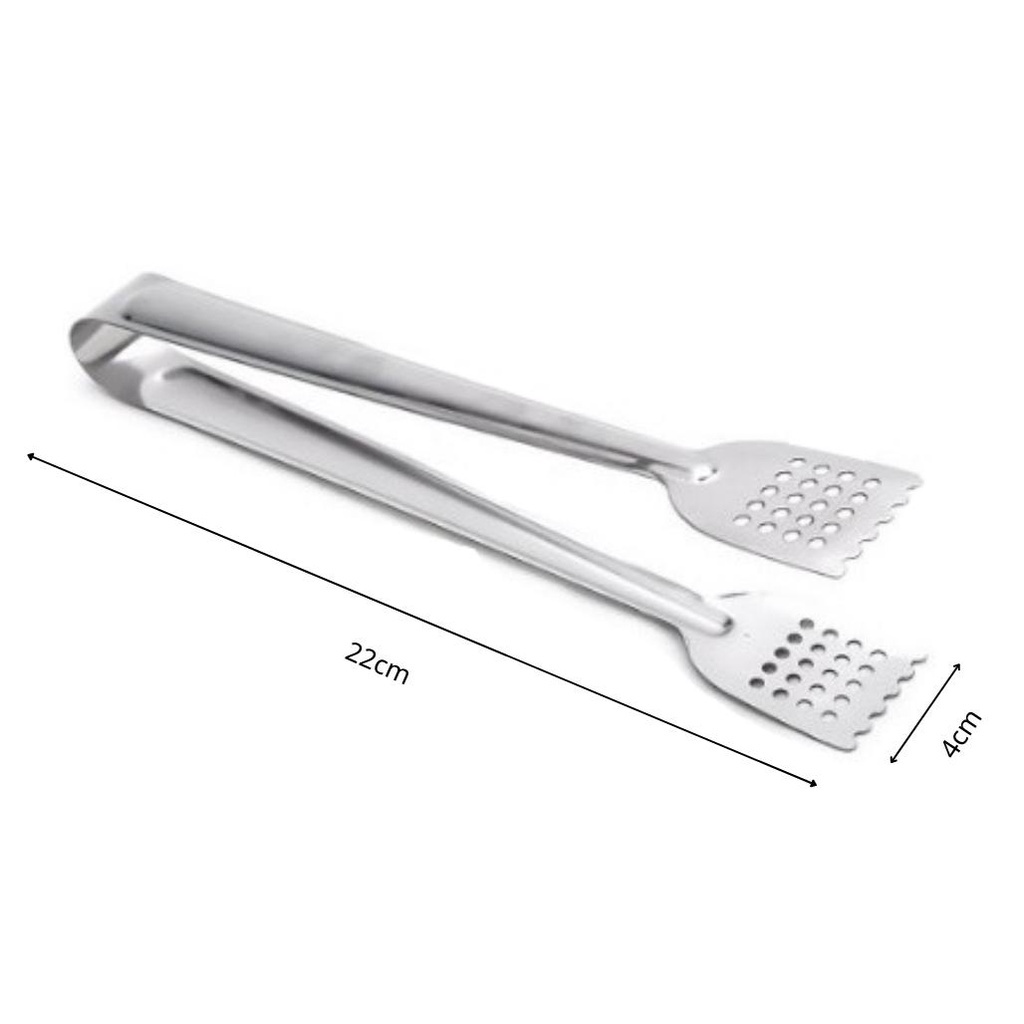 (Bán Buôn Sỉ) Kẹp inox gắp đồ nướng, kẹp gắp đá, đồ nóng thức ăn chuyên dụng size 18cm, 22cm