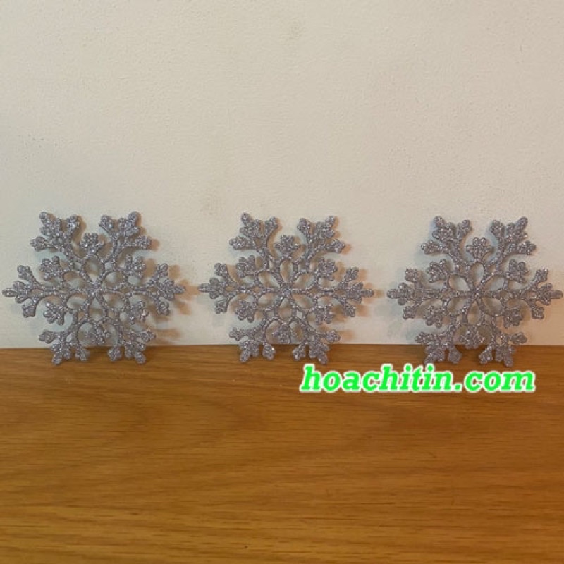 Combo 3 Bông tuyết kim tuyến trang trí cây thông Noel giáng sinh