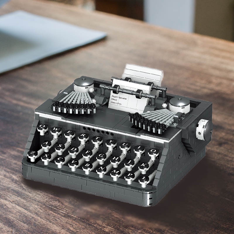 Bộ xếp hình lắp ráp các mô hình máy đánh chữ Typewriter, Telephone, máy ảnh Camera, tòa nhà, các nhân vật hoạt hình..