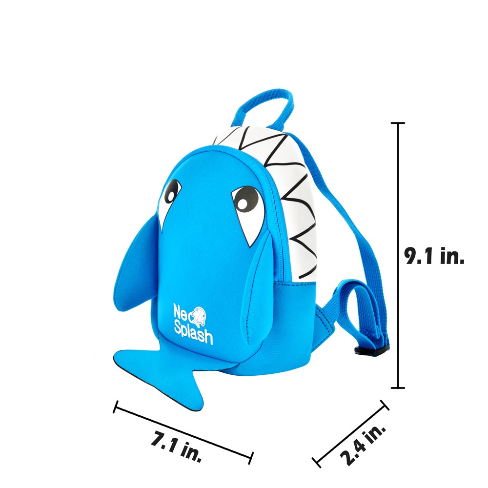 Ba Lô Đi Học Hình Cá Mập 3D Mềm Mại Chống Thấm Nước Cho Bé