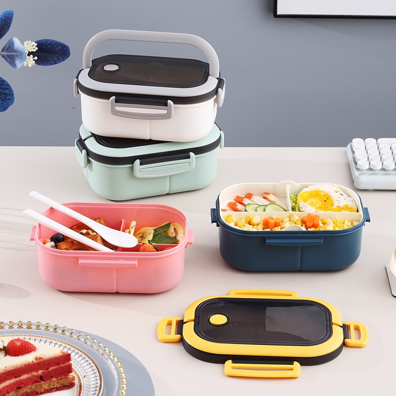 Hộp Cơm Giữ Nhiệt Văn Phòng FANTASTIC Có Quai Xách - Hộp Cơm Bento 6 Ngăn Phong Cách Nhật