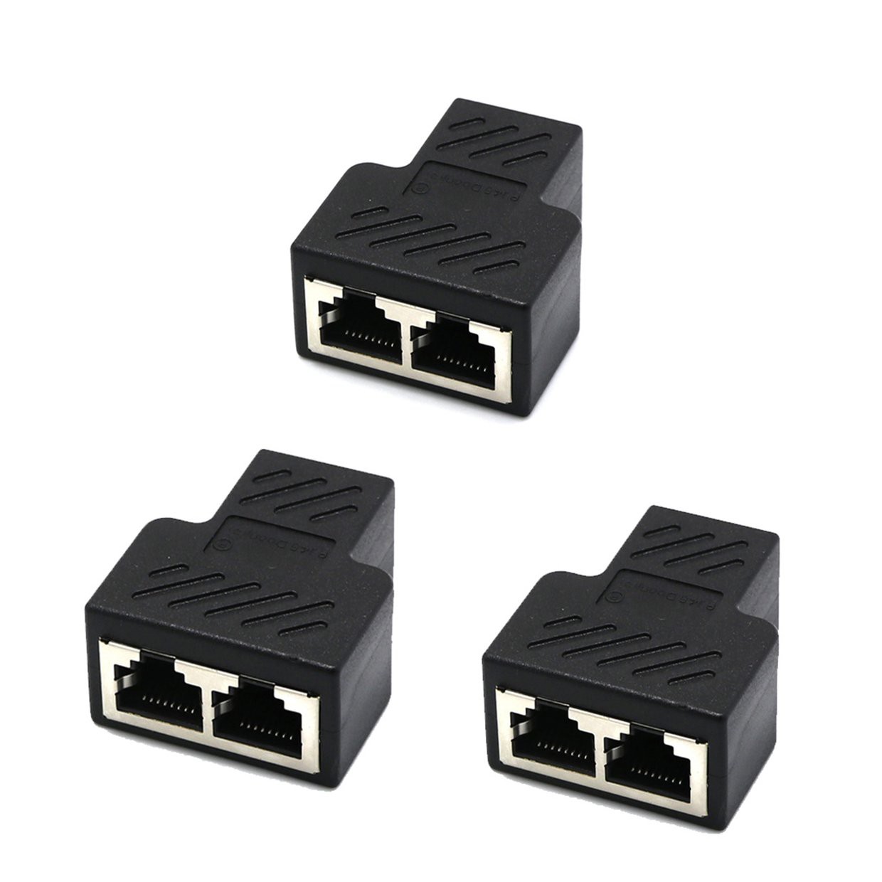 New Splitter Ethernet Rj45 Cable Adapter 1 Male To 2 / 3 Female Port Female Network