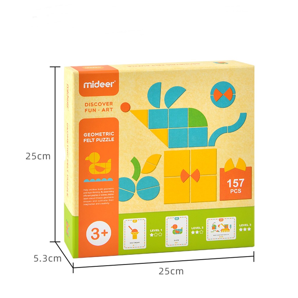 Đồ Chơi Xếp Hình Khối Bằng Nỉ An Toàn Cho Bé 9 Dạng Hình Học Hi Pencil