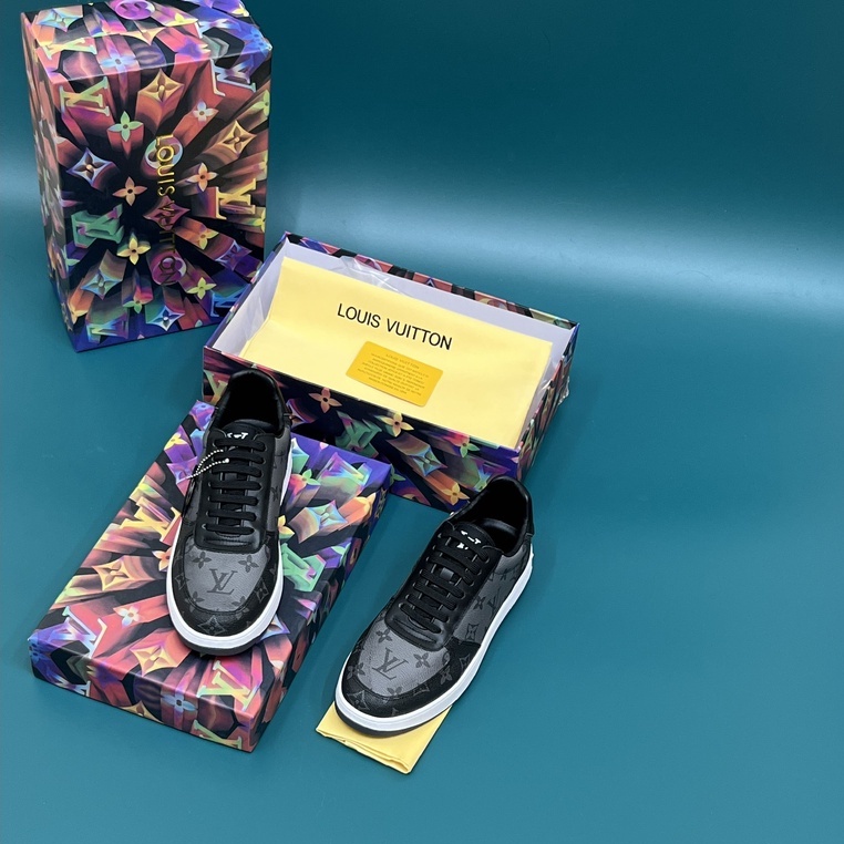 Giày thể thao ☀ FULL BOX BILL GIẤY GÓI ☀ Giày sneaker Louis Vuitton vân hoa bóng fullbox