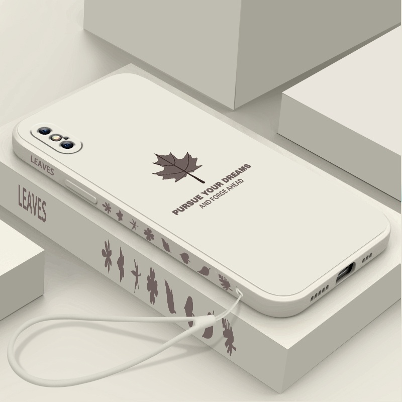 Ốp Điện Thoại Silicon Dẻo In Hình Lá Phong Phong Cách Châu Âu Cho Iphone 6 6s 7 8 Plus Se2020 X Xs Max Xr