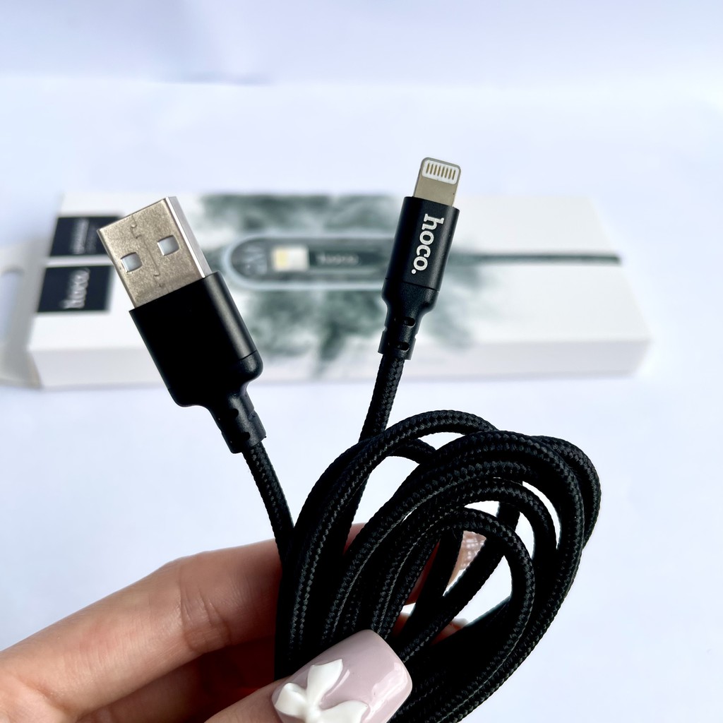 [Dây cáp sạc] - Sạc Hoco lightning - Iphone X14 dài 1m đến 2m cao cấp hỗ trợ sạc nhanh