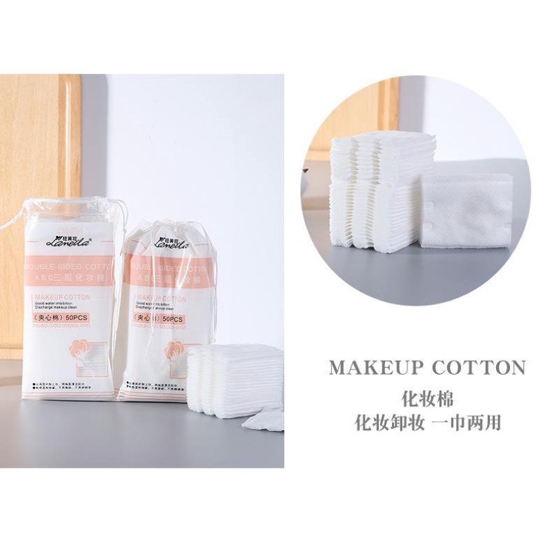 Bông Tẩy Trang Laneila 50 Miếng – Bông Tẩy Trang 3 Lớp Nội Địa Trung | BigBuy360 - bigbuy360.vn