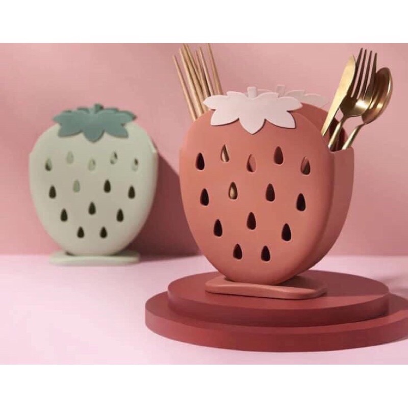 Ống đựng đũa hình trái dâu tiện dụng - giao ngẫu nhiên