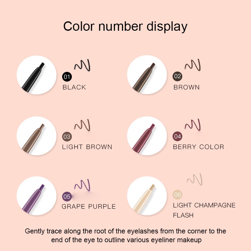 Bút Kẻ Mắt NOVO Lâu Trôi Chống Thấm Nước Và Mồ Hôi Không Nhòe 6 Màu Tuỳ Chọn | BigBuy360 - bigbuy360.vn