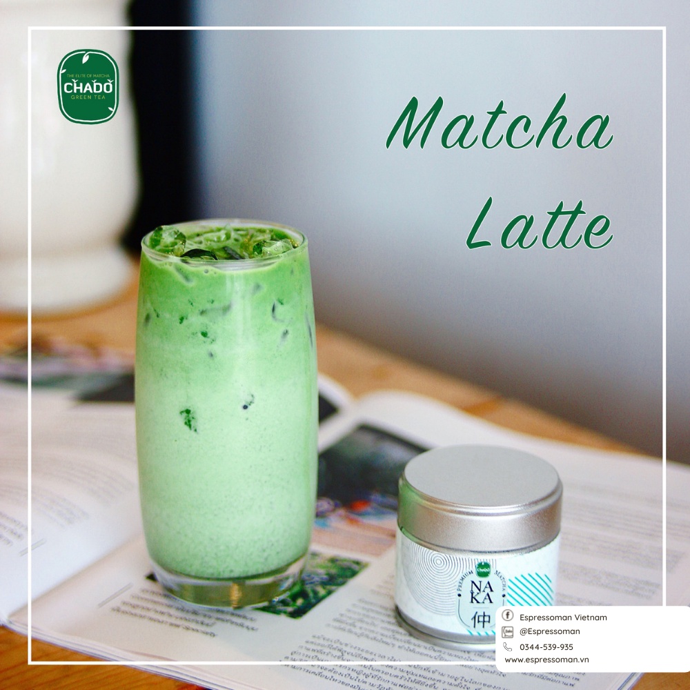 NAKA CHADO  - Bột Matcha Nguyên Chất - Lễ Đạo Trà Nhật Bản - Nguyên Liệu - Pha Chế - Làm Bánh