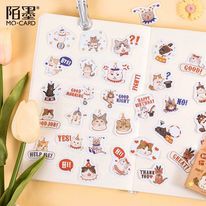 Set 45 sticker hình mèo ảo thuật cute-Boba