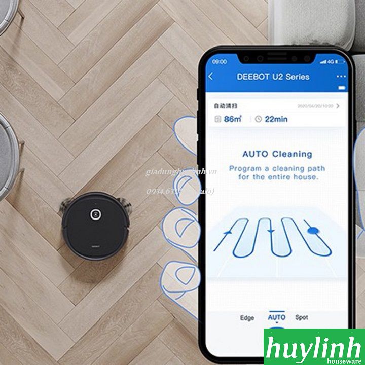 [Mã ELHAMS5 giảm 6% đơn 300K] Robot hút bụi lau nhà Ecovacs Deebot OZMO U2 PRO - Bản Quốc Tế - Chính hãng