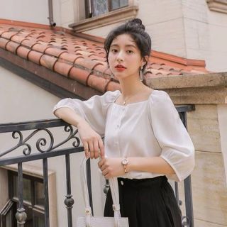 Áo Sơ Mi công sở nữ cổ vuông thời trang