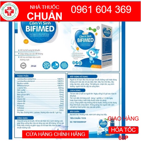Bifimed - Bổ Sung Lợi Khuẩn, Tăng Sức Đề Kháng, Dễ Tiêu Hoá - Hộp 20 gói