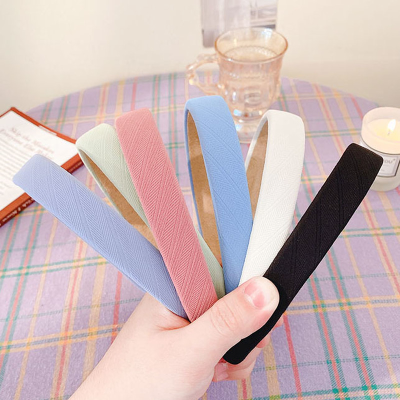 Băng đô xốp bản rộng màu sắc xinh xắn phong cách Hàn Quốc