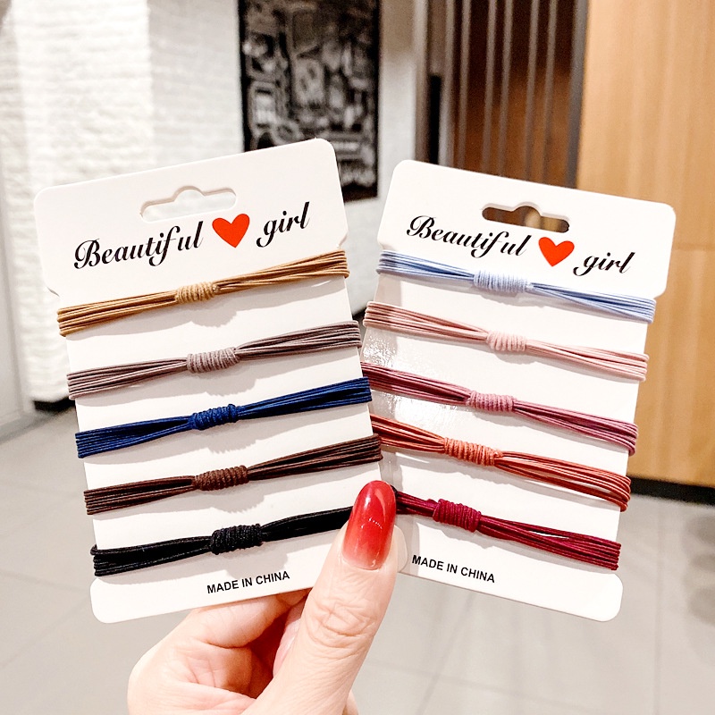 SÉT 10 Dây Cột Tóc 4 Sợi Đơn Giản Siêu Dễ Thương