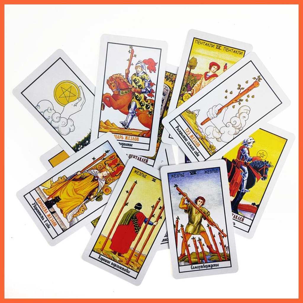 Bộ Bài Tarot Tiếng Nga Nhiều Màu Sắc Kèm Hộp Đựng