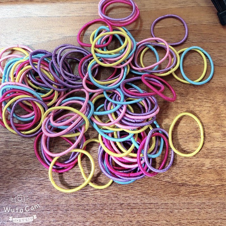 Bộ 500 sợi thun cột tóc trẻ em nhiều màu cho bé - set 100 sợi dây cột tóc Hàn Quốc cho chị em