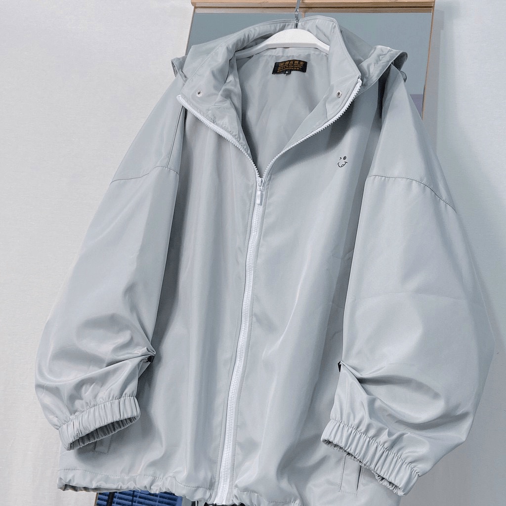 Áo Khoác Dù Nữ 2 Lớp Nón Rời in Logo Đẹp Form Rộng Che Nắng Chắn Gió Tốt Mặc Thoáng Mát NEW UNISEX