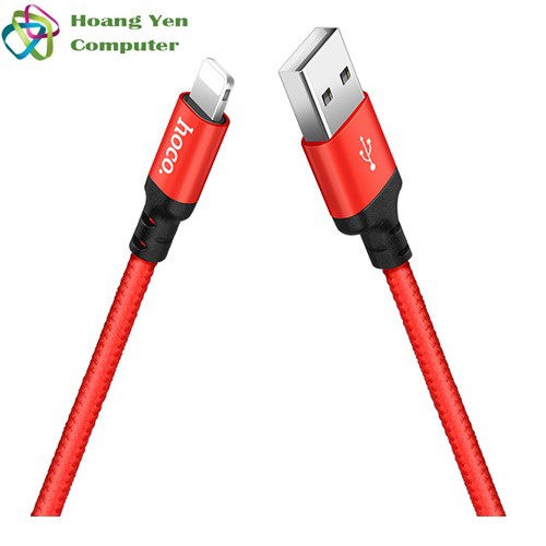 Cáp Sạc Lightning Hoco X14 Cho IPhone IPad Dây Dù 1M Chống Đứt - BH 3 Tháng 1 Đổi 1 (MÀU SẮC NGẪU NHIÊN)