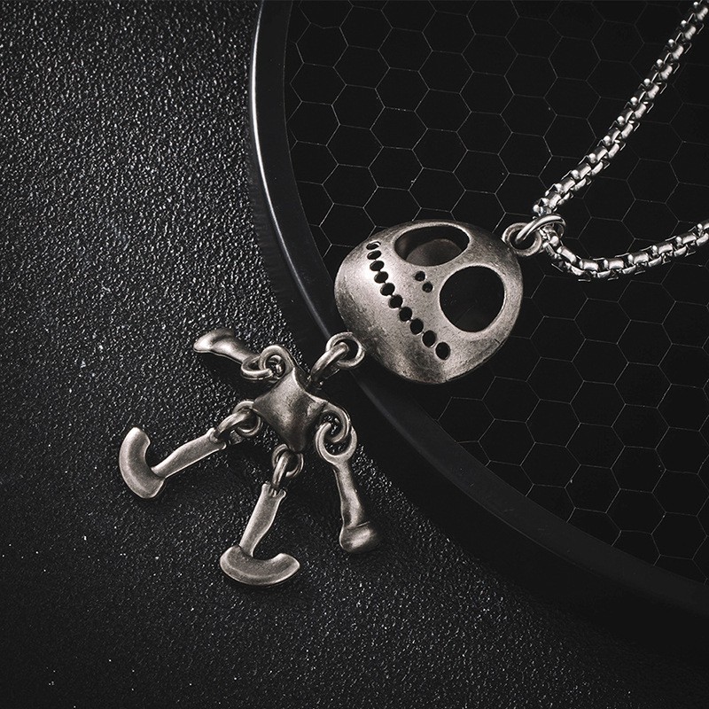 Dây Chuyền Vòng Cổ Hình Bộ Xương Thép Titan Cá Tính Cho Nam Nữ - VC018