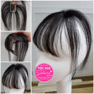 Mái Thưa 3D Tóc Thật 1 Kẹp Có Đỉnh Da Đầu ❤️ Free Ship ❤️ Tóc cao cấp chịu nhiệt- video & hình thật