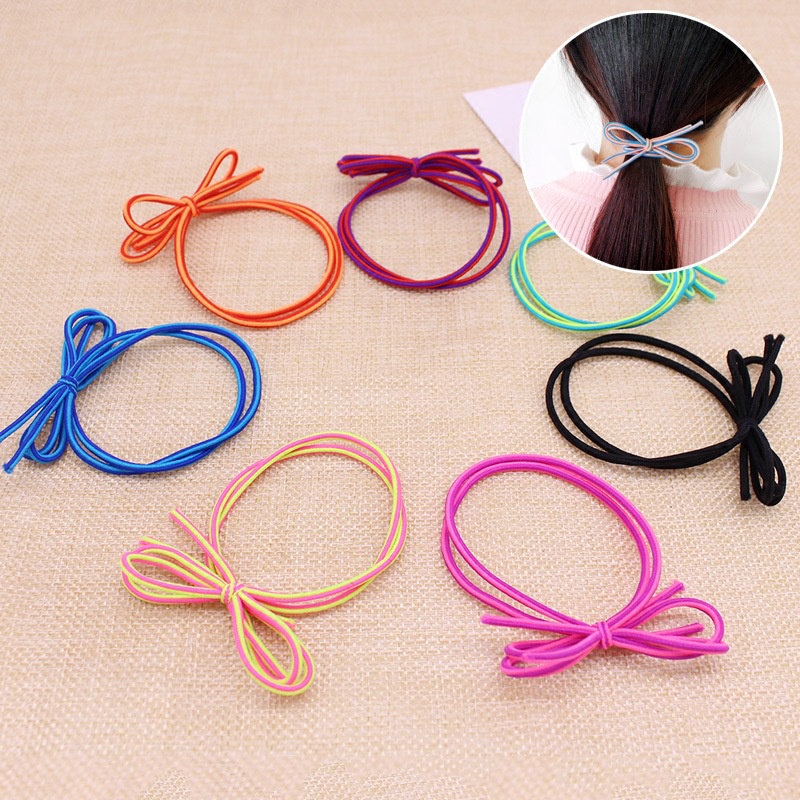 Cột tóc dây đôi nơ đơn giản chắc chắn giá rẻ COT11