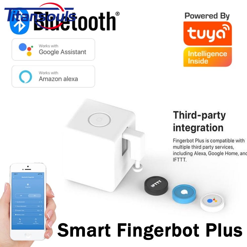 Sẵn sàng✅Tuya Bluetooth Thông Minh Fingerbot Cộng Với Schakelaar Bot Knop Pusher Afstandsbediening Nhà Thông Minh Điều Khiển Bằng Giọng Nói Làm Việc Với Alexa Google Assistent TTS