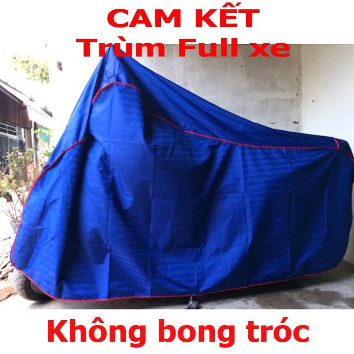 Áo bạt phủ trùm xe máy Full Size- Cán Pu không bong tróc