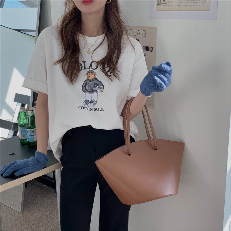 NRVP Áo Thun Nữ Ngắn Tay Cổ Tròn Thời Trang Hàn 2021